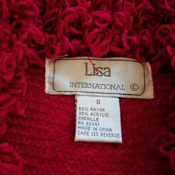 Full Zip Sleeveless Red Collared Sweater Vest Sz S - Picture 9 of 15